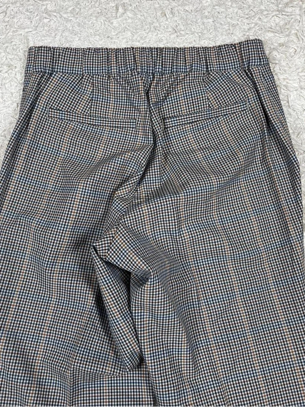 45R Check Pattern Wool Slacks Pants - Picture 12 of 15